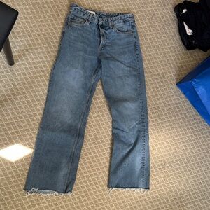 Zara TRF Light Blue mid-rise wide leg Women's Jeans